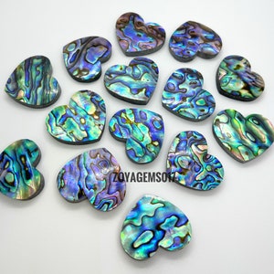 Abalone Shell Heart Cabochons