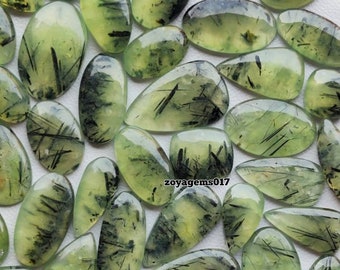 Rutile Prehnite Cabochon