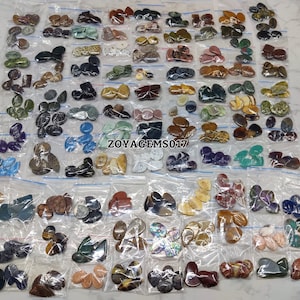 100types of Variation Mix stone cabochon Mix stone For learner-mix gemstones-mix top quality stone for making jewelry image 2