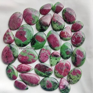 Natural Ruby Zoisite Cabochon Wholesale Gemstone, Bulk Designer Crystal Gemstone,Ruby in zoisite cabs for making jewelry
