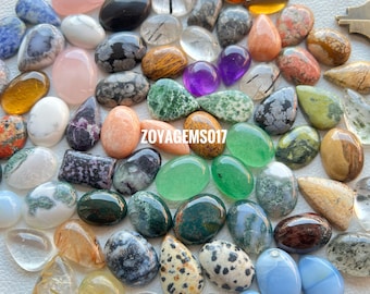 small Ring size - 100types of Variation Mix stone cabochon - Mix stone For learner-mix gemstones-mix top quality stone for making jewelry