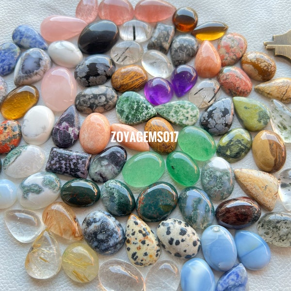 small Ring size - 100types of Variation Mix stone cabochon - Mix stone For learner-mix gemstones-mix top quality stone for making jewelry