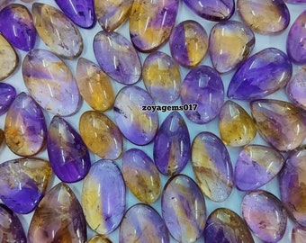 Top Ametrine Quartz Cabochon Top Quality Ametrine Gemstone Hand Polish Loose Stone  Wholesale Ametrine Lot, Mix shape Lot, Gif For Her