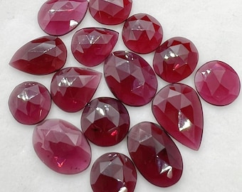 10pcs pack of Top quality natural Garnet Rosecut cabochon-genuine red garnet-handcrafted jewelry supplies gemstone for jewelry