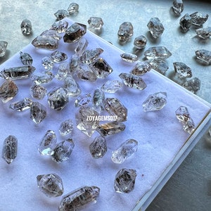 Natural Herkimer Diamond, Rough Stone Herkimer Diamond Quartz Crystals Making For Jewelry Etc, Size 6mm To 25mm, Wholesale Price Lot,