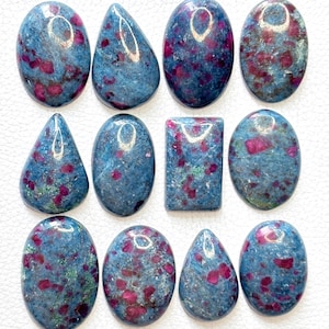 Cabochão de cianita rubi AAA – Gema cabochão para confecção de joias e presentes.