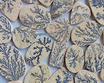 Psilomelan Dendritic agate Lime stones cabochon natural psilomelan agate scenic lime stone for making jewelry