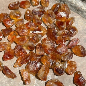 Raw Madeira Citrine Quartz: Natural AAA Grade Rough Stones (8-15mm)