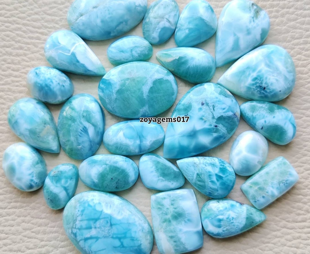 Larimar Cabochon Larimar Gemstone Larimar Ring Mix Shape Larimar