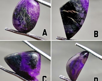 Cabhochon Sugilite. Bijoux Sugilite Pierres précieuses. Cabhochon en sugilite. Lot de sugilite