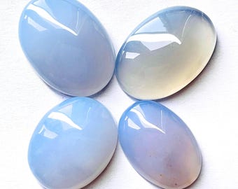 Cabujón de calcedonia natural – Forma ovalada para la fabricación de joyas