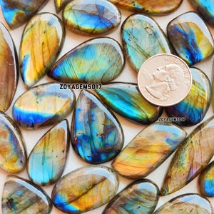 Labradorite lotto all'ingrosso, labradorite naturale cabochon lotto, multi fuoco labradorite mix forma e dimensione guarigione cabochon, lotto di pietre preziose sciolte immagine 4