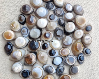 Natural Agate Eyes - Agate eyes gemstone-agate cabochon-third eye chakra cabochons-eye agate for jewelry