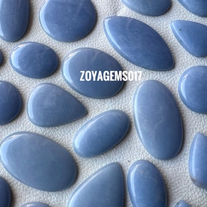 Natural Angelite Cabochon: AAA Grade Peruvian Gemstone