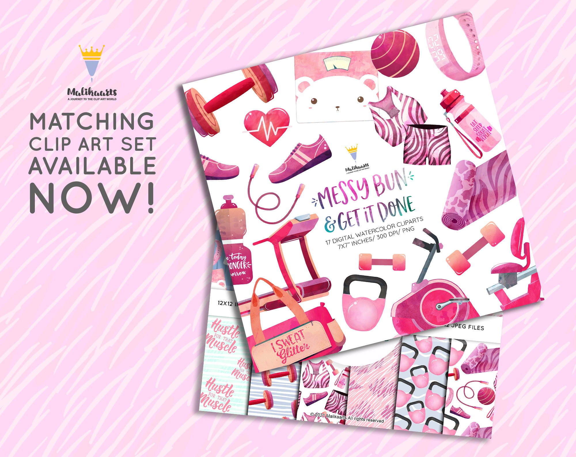 Fitness digital paper workout digital paper sport digital Etsy