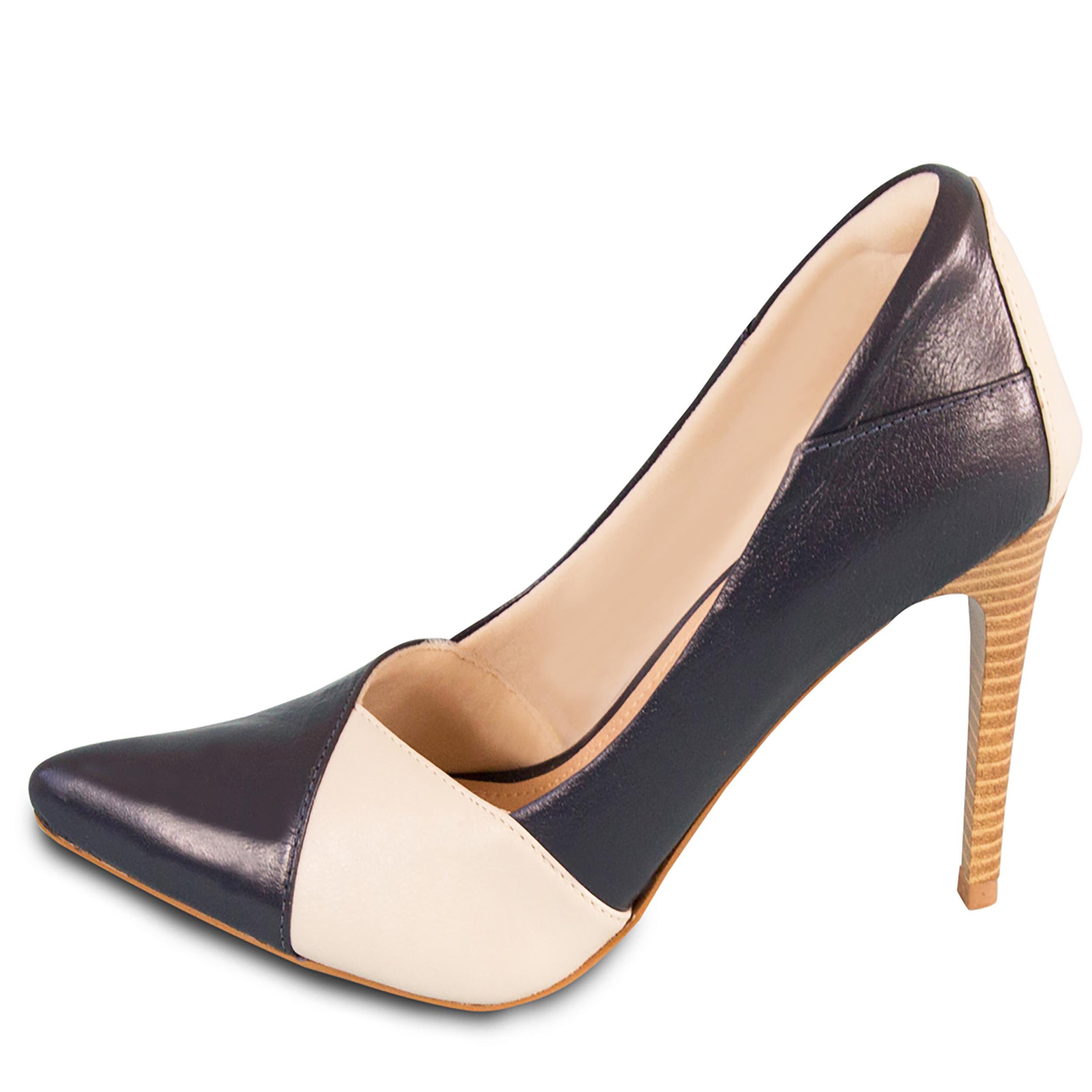 two tone pointed heels