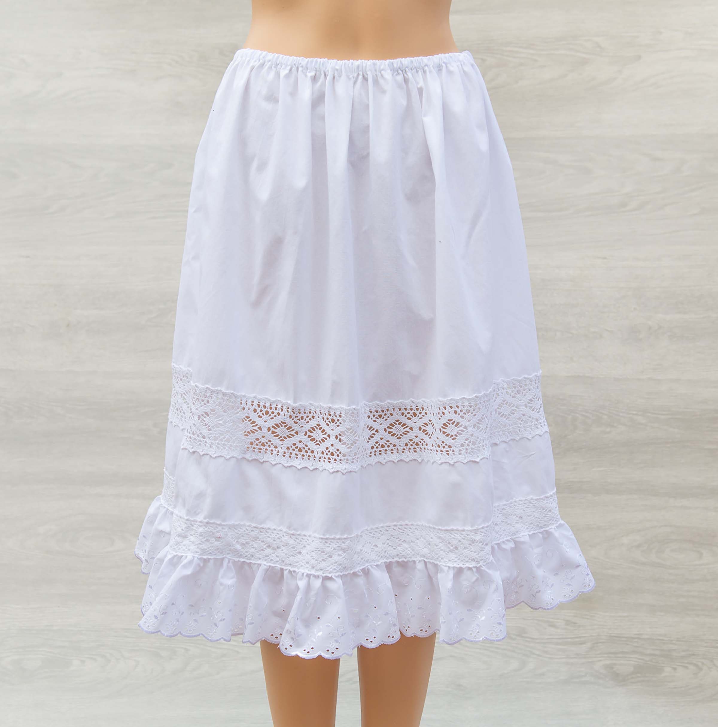 Cotton Half Slips Ruffles