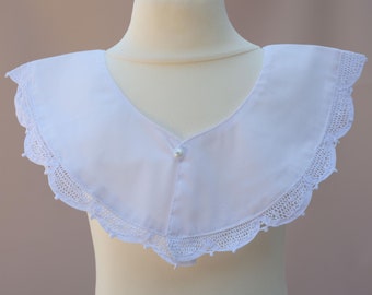 Princess Diana Detachable Removable Collars Adorned with Handmade Lace Trims UK Stock