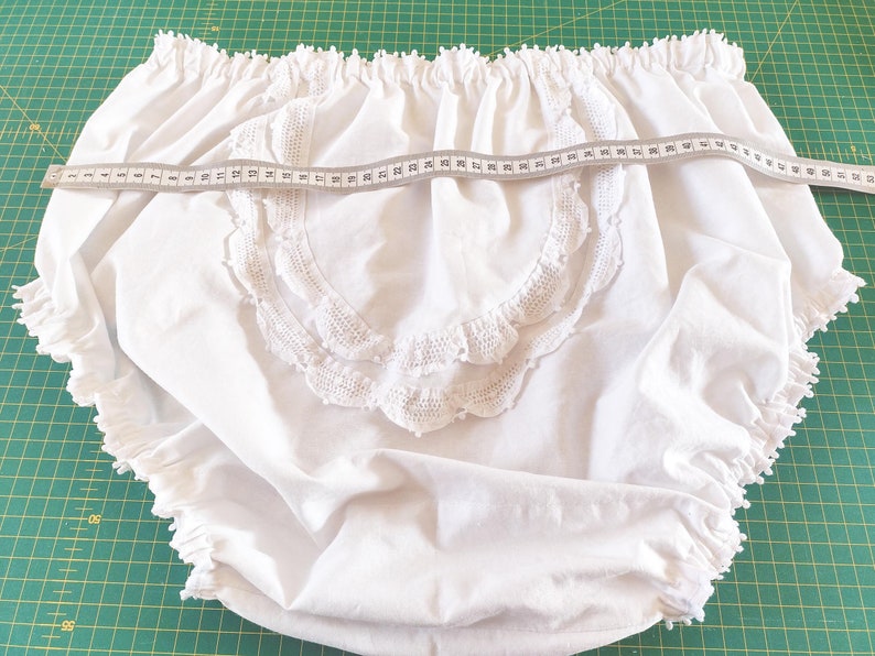 White Cotton Women Knickers Embellished With Handmade Lace and Handmade