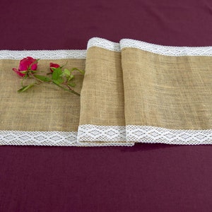 Hessian Table Runner Wedding and Garden Party / Linen Table Runner / Cotton Table Runner UK Stock