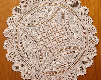 Table Placemats FULLY Handmade Lace 100% Cotton (or Tray Cloths) - Shipped from the UK
