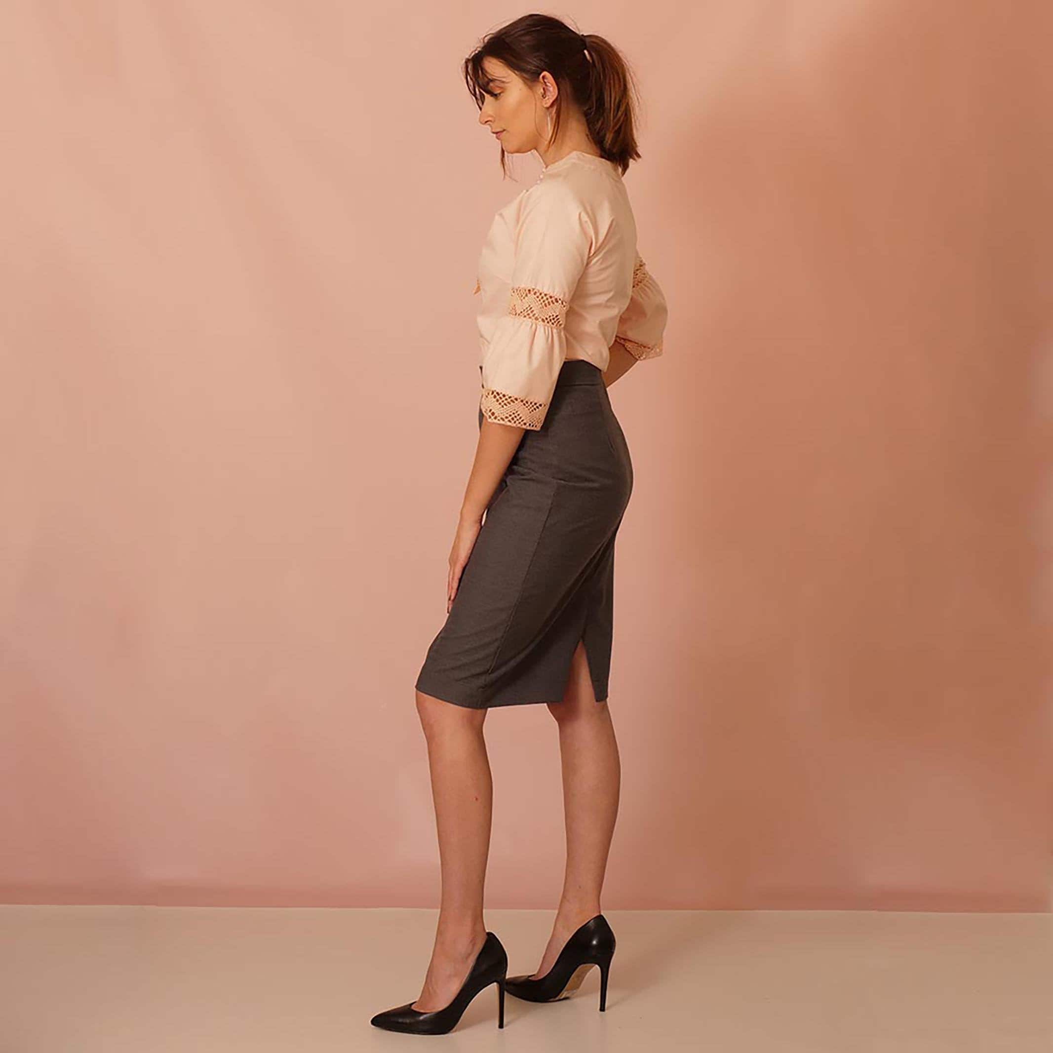 Flannel top pieces skirt