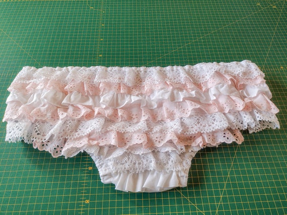 White Cotton Women Knickers Embellished With Handmade Lace and