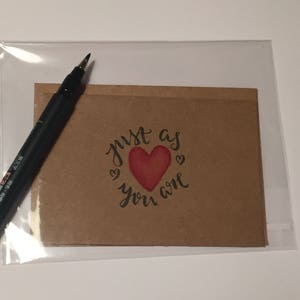 Handmade card 'just as you are' image 3