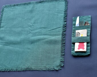 Linen NAPKINS & Linen CUTLERY POCKET / linen dinner napkins / linen napkins / linen napkins / linen napkins organic Linen.Pro