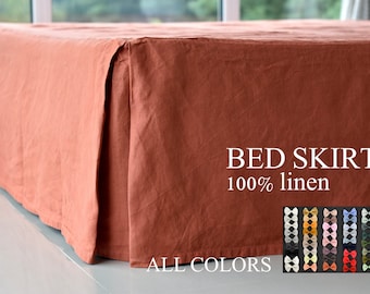 LINNEN ROK AANGEPASTE bedrok bedrok/linnen bedrok bedrok/op maat gemaakte linnen bedrok. Queen size, kingsize linnen bed volant