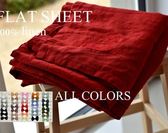 Linen SHEET - bed sheet linen bedding, FLAT france linen, sheet set, france linen sheet, linenflat sheet, bed sheets queen Handmade