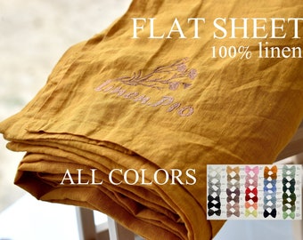 Linen SHEET - bed sheet linen bedding, FLAT france linen, sheet set, france linen sheet, linenflat sheet, bed sheets queen Handmade