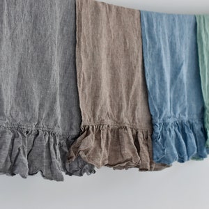 Ruffled Linen Towels. Ruffled Linen Hand Towels. Linen Tea Towels by so ...