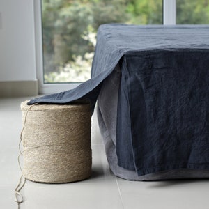 LINEN SKIRT CUSTOM bed skirt bedskirt / linen bed skirt bed skirt / Tailored linen bedskirt. Queen size, king size linen bed valance