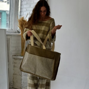 LINEN BAG big, bags linen, canvas tote bag, shopping bag, tote bag, Linen Bag, Linen beach Bag, stonewashed Linen.Pro