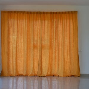 100% Organic Linen Curtain. Stonewashed Linen Window Panel. Linen curtains with hidden tab. Linen Curtain Panel. image 7