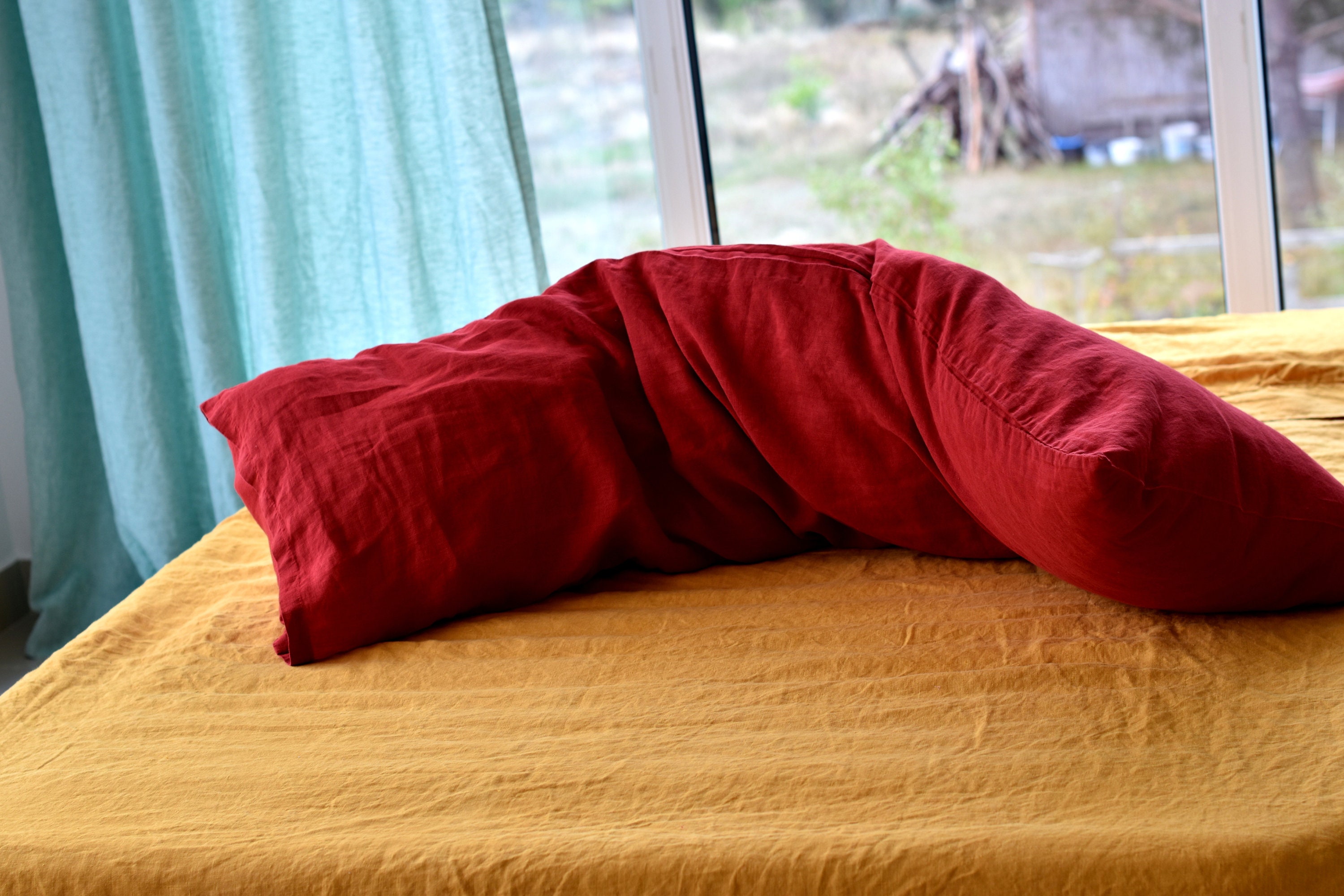 LINEN BODY Pillow Case / Stonewashed Body Pillow Case / Etsy