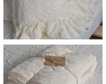 Linen SHEET SET / linen sheet set / bedding set queen king 100% linen / linen bedding sheet set/ linen shabby chic bedding / farmhouse