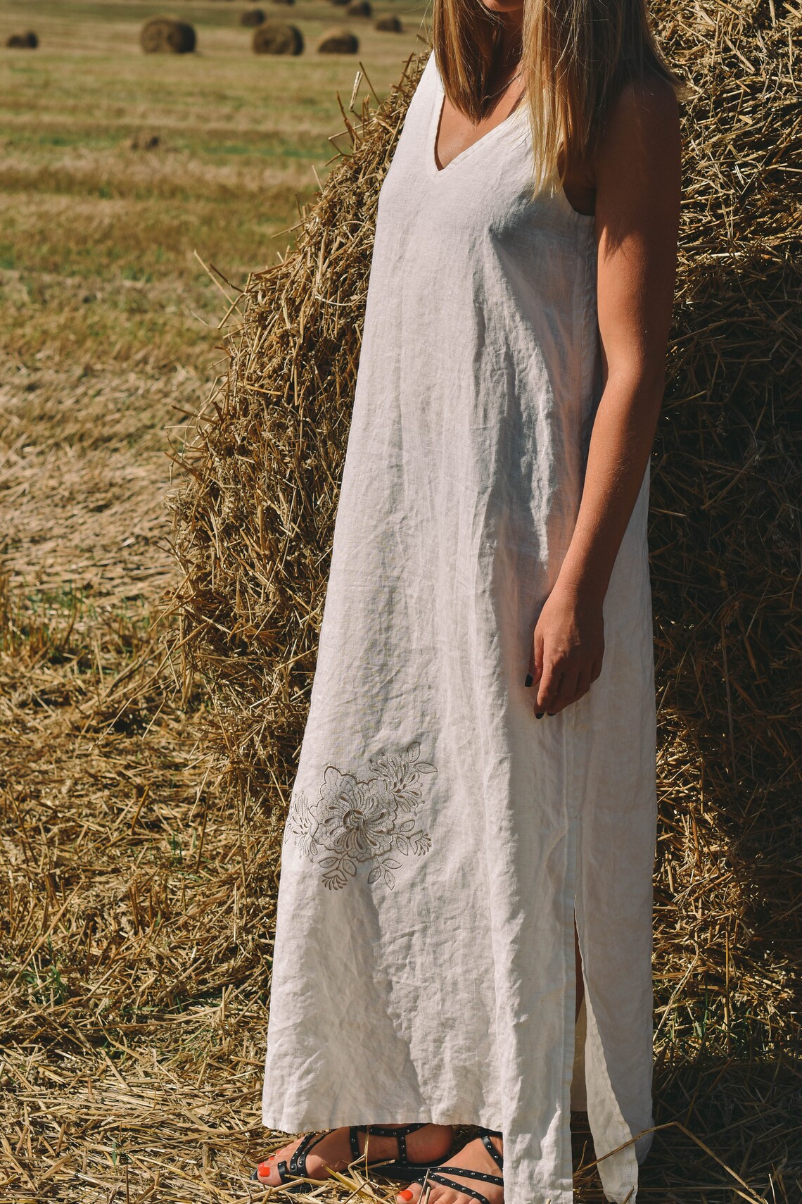 LINEN DRESS Cocktail Dress White Dress Long Dress Linen Etsy
