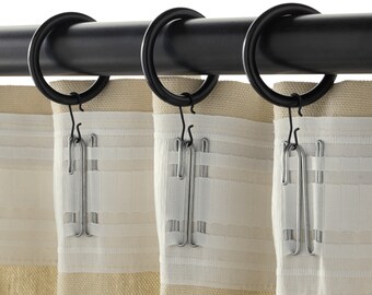100% Organic Linen Curtain. Stonewashed Linen Window Panel. Linen curtains with rings. Linen Curtain Panel.