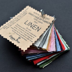 STALEN van Prolinen-stoffen - GRATIS VERZENDING! Bekijk onze geweldige kleuren op één palet