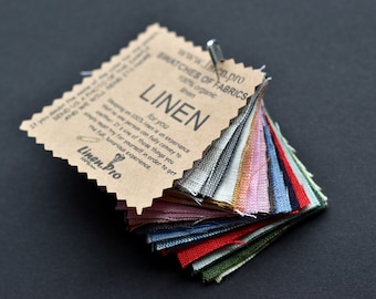SWATCHES of Prolinen fabrics - FREE SHIPPING! See our amazing colors on one palette