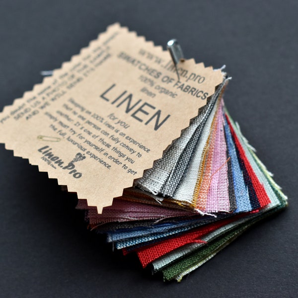 SWATCHES of Prolinen fabrics - FREE SHIPPING! See our amazing colors on one palette