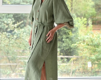 LINEN DRESS / Linen maxi dress / Linen clothes / long linen dress / Linen long dress / Slip dress / Gift Christmas/  Women's Vintage