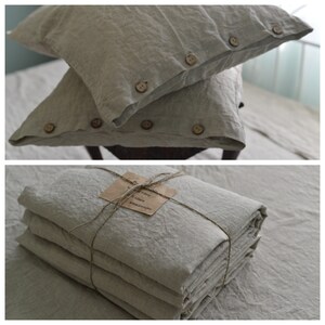 Linen SHEET SET / linen sheet set / bedding set queen king 100% linen / linen bedding sheet set/ linen shabby chic bedding / farmhouse