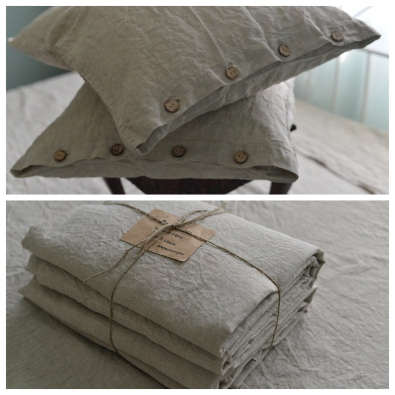 Linen SHEET SET / Linen Sheet Set / Bedding Set Queen King 100% Linen ...