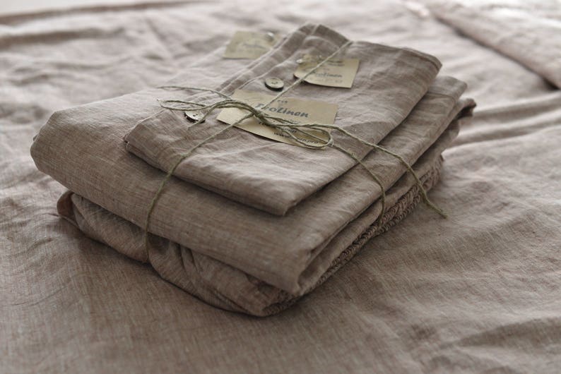 Linen SHEET SET / Linen Sheet Set / Bedding Set Queen King Etsy
