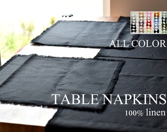 LINEN NAPKINS gray linen napkin linen dinner napkins linen napkins linen napkins washed linen napkins organic Linen.Pro