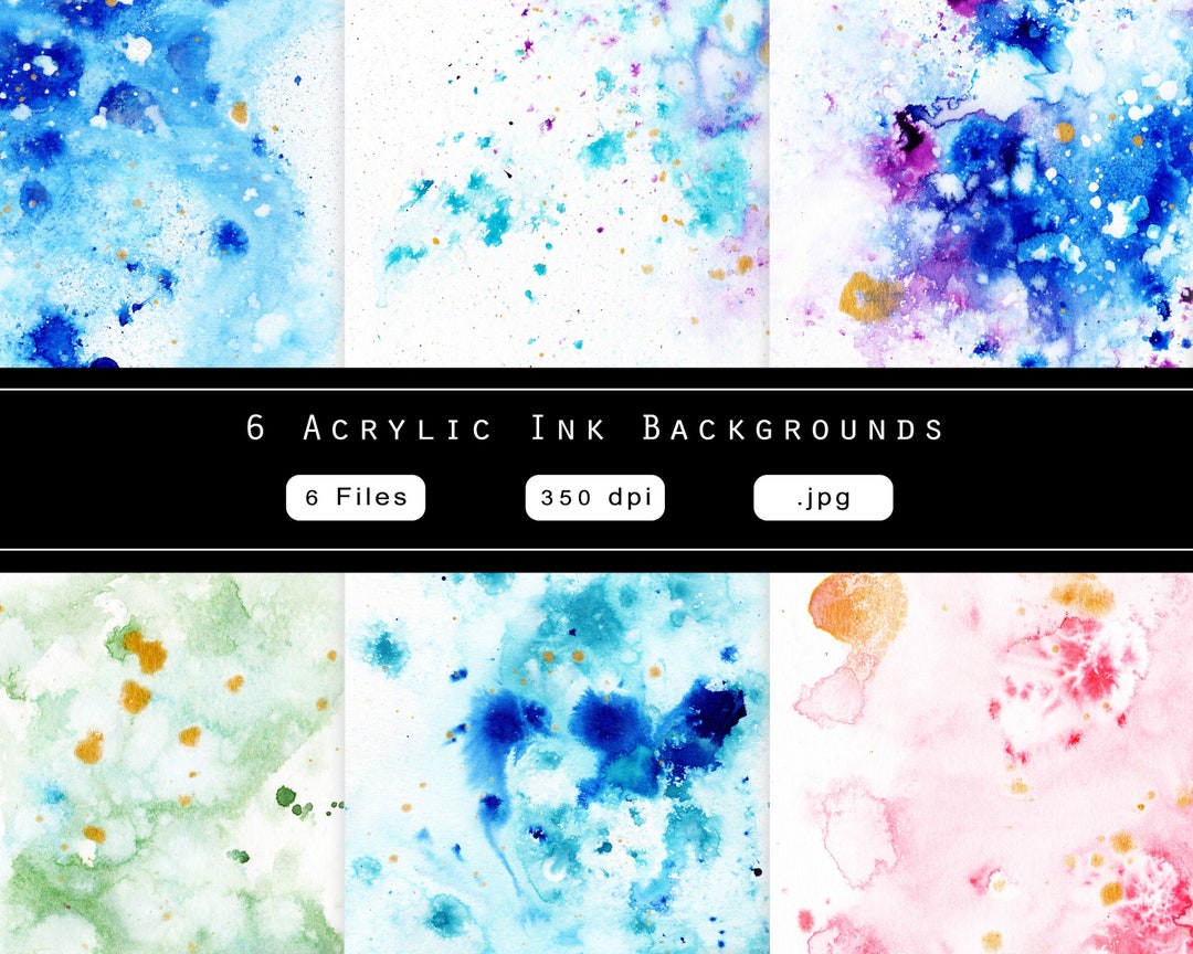 Background Paper Inky 6 Acrylic Ink Backgrounds, Digital Paper Download, Scrapbook Papers ...