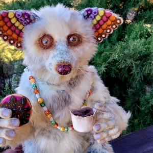 Handmade, OOAK, Sammler Spielzeug, Künstler gemacht, lemur, Kunst Spielzeug